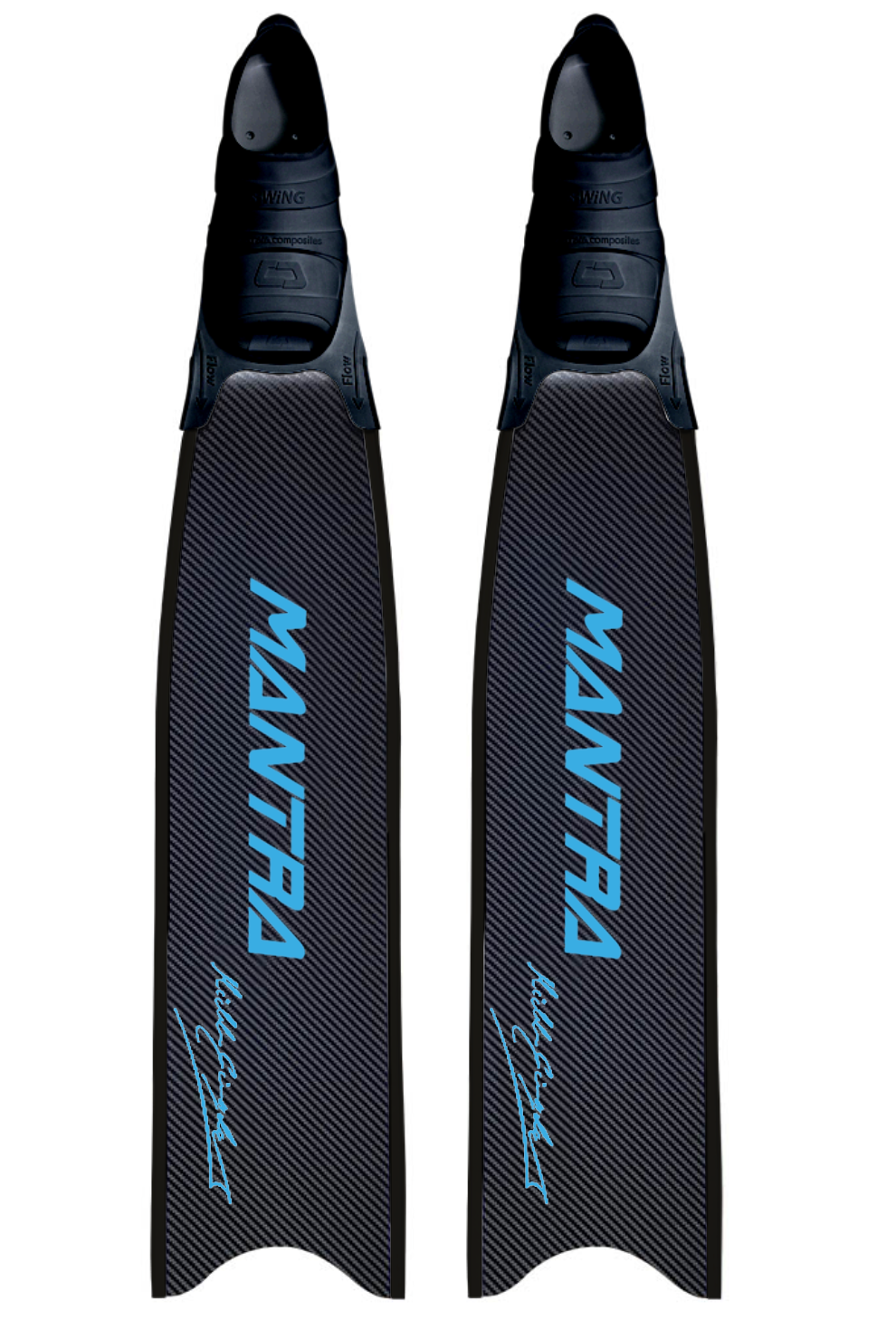 CETMA COMPOSITES MANTRA CUSTOM FIN WITH FOOT POCKET - CYAN