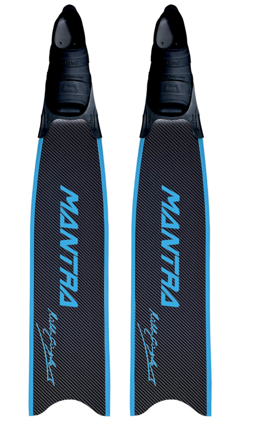 CETMA COMPOSITES MANTRA CUSTOM FIN WITH FOOT POCKET - CYAN