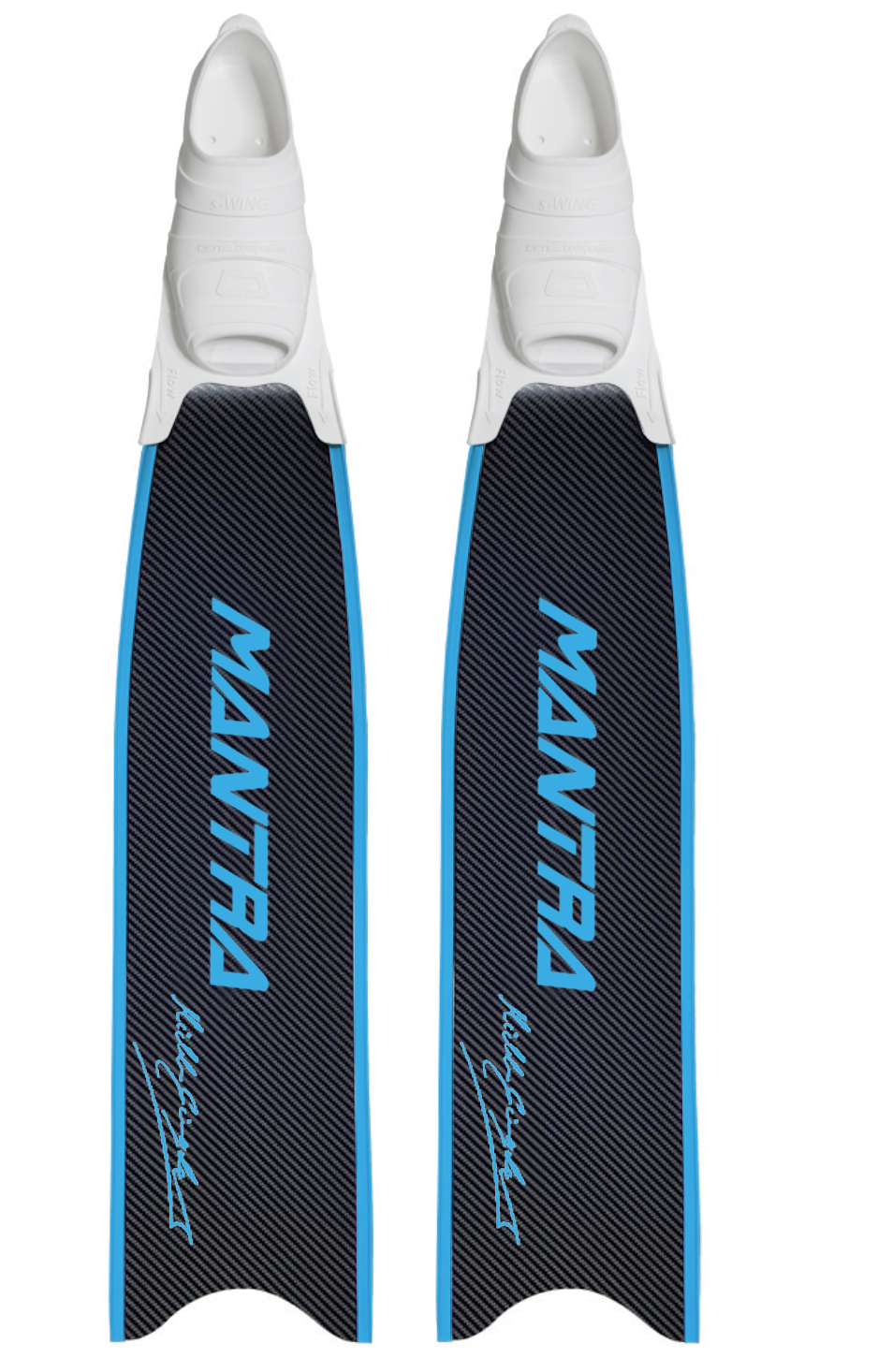 CETMA COMPOSITES MANTRA CUSTOM FIN WITH FOOT POCKET - CYAN