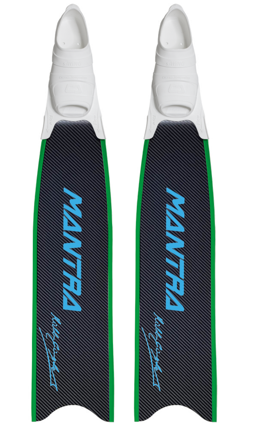 CETMA COMPOSITES MANTRA CUSTOM FIN WITH FOOT POCKET - CYAN