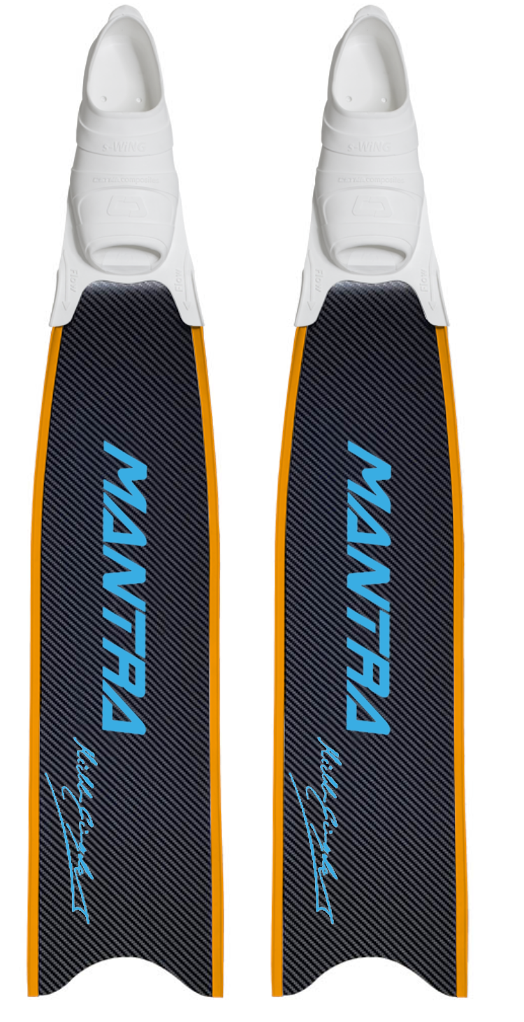 CETMA COMPOSITES MANTRA CUSTOM FIN WITH FOOT POCKET - CYAN