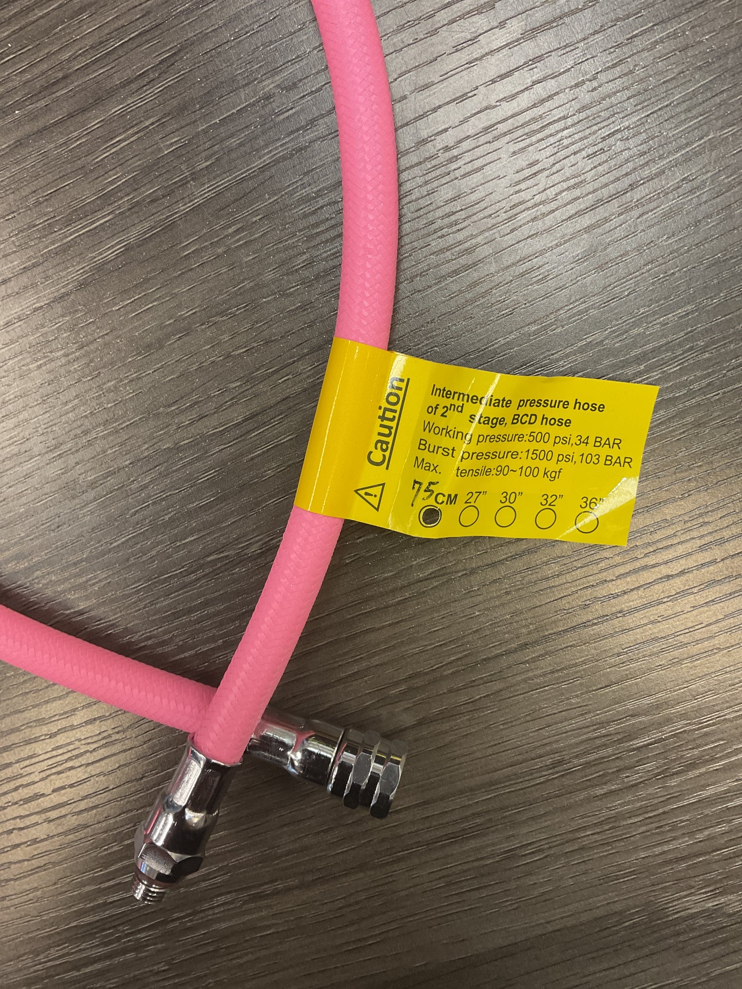 PSI LOW PRESSURE REGULATOR HOSE 75CM LIGHT PINK