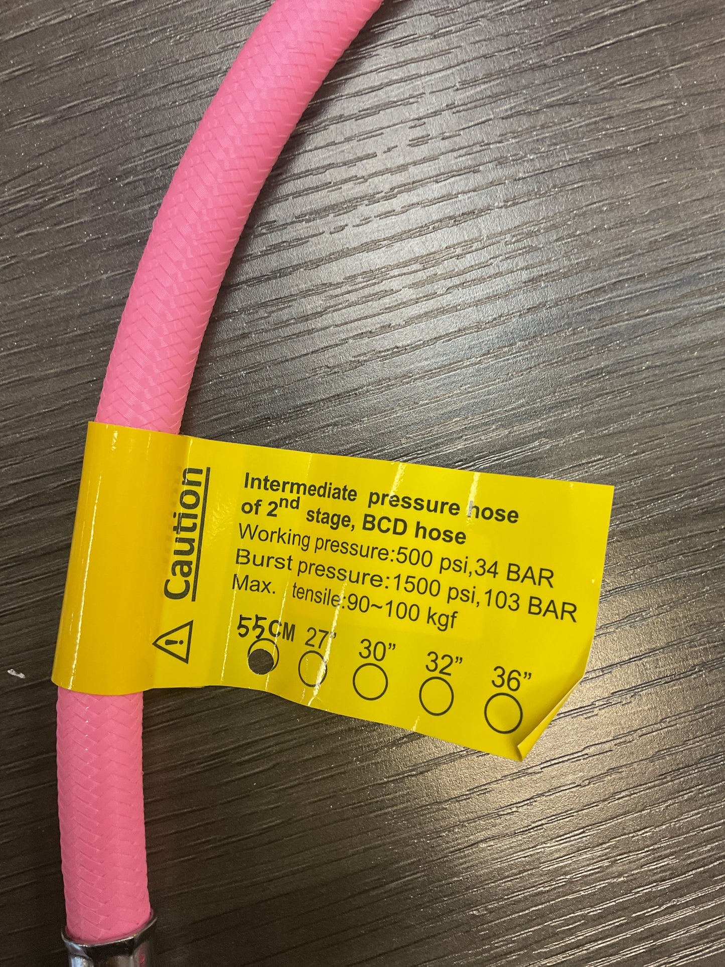 PSI LOW PRESSURE REGULATOR HOSE 55CM LIGHT PINK