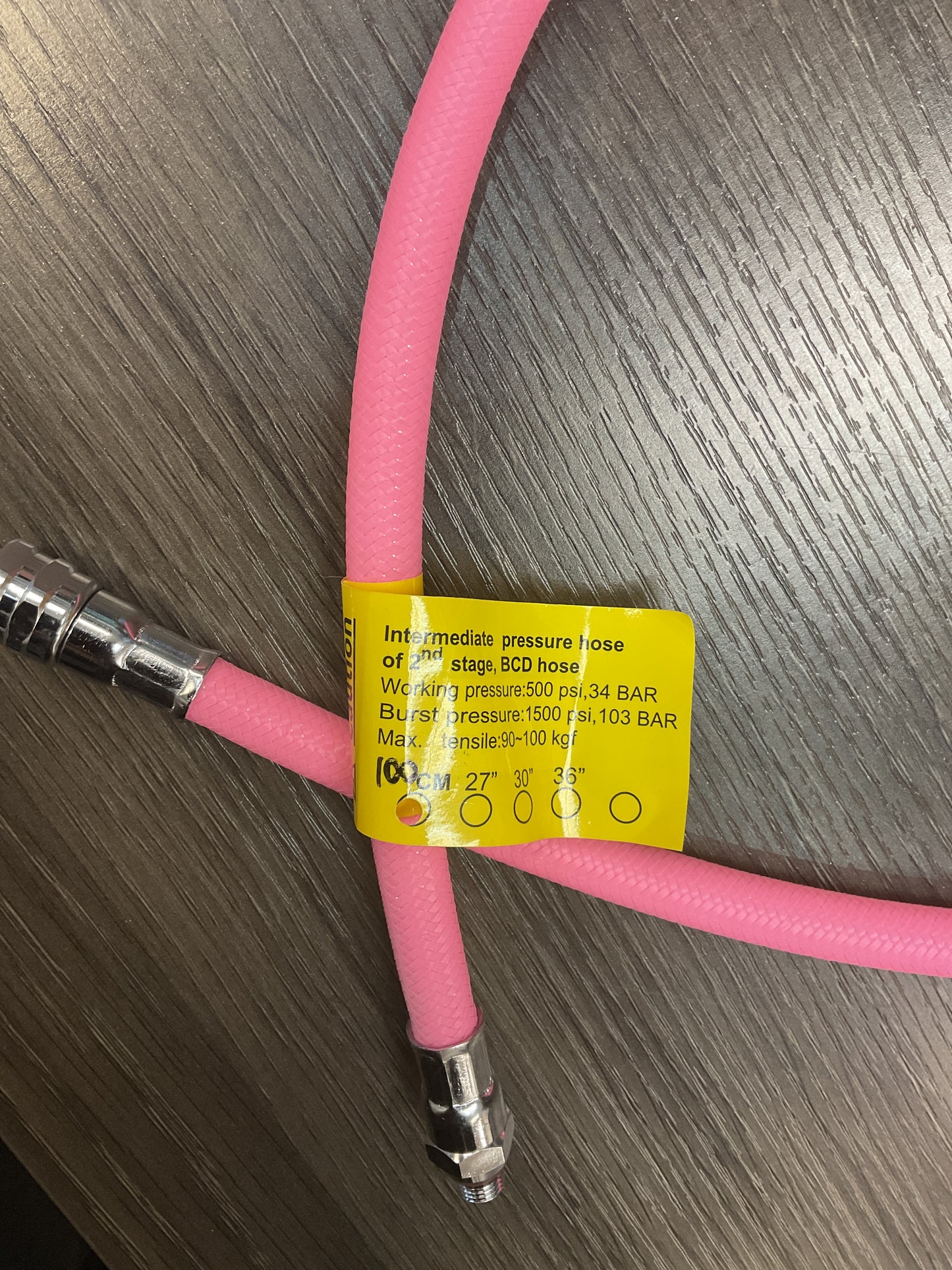 PSI LOW PRESSURE REGULATOR HOSE 100CM LIGHT PINK