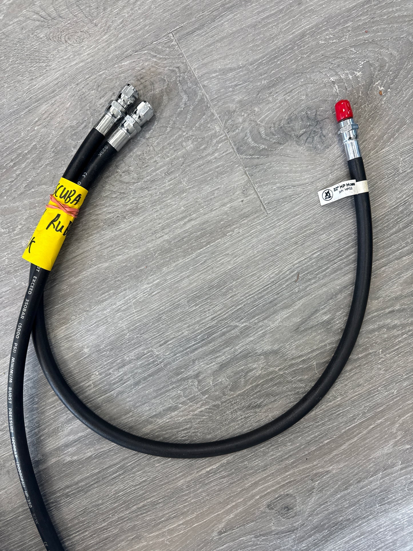XS SCUBA RUBBER HOSES - GAUGE HIGH PRESSURE - 32 inch