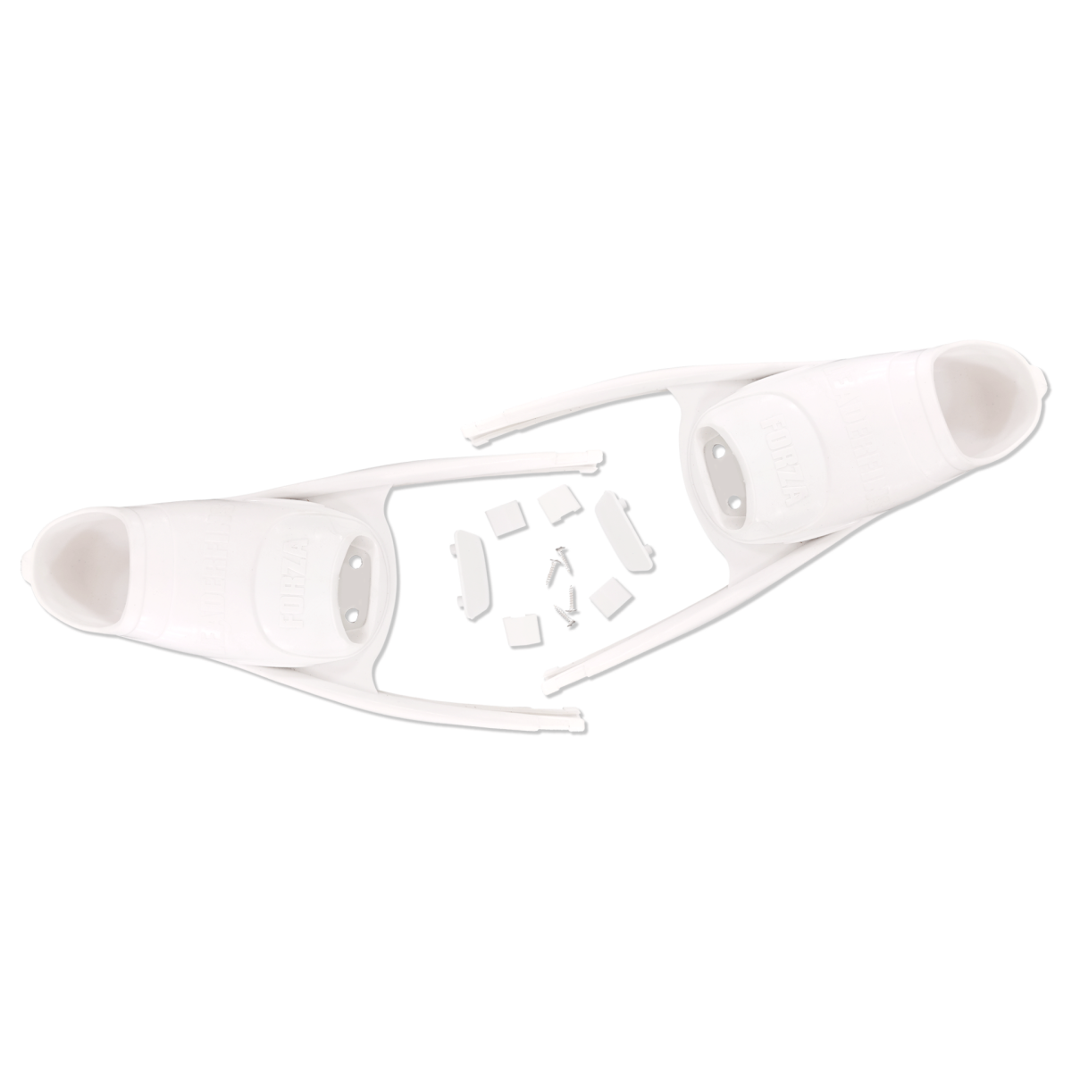 LEADER FINS FORZA FOOT POCKETS WITH ASSEMBLY SET - WHITE - SIZE 43-44