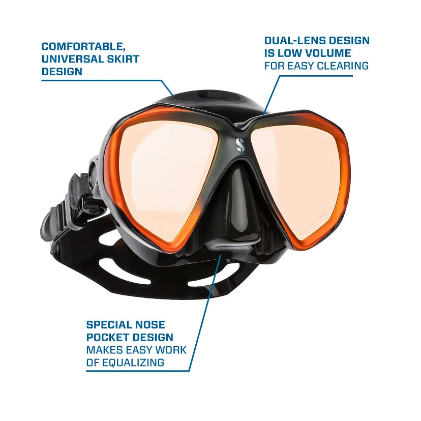 SCUBAPRO SPECTRA DIVE MASK, W/ MIRRORED LENS