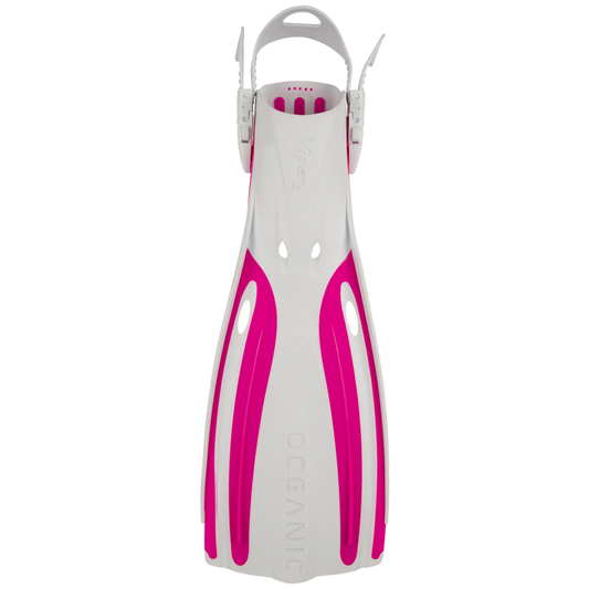 OCEANIC VIPER 2 FINS, OPEN HEEL, S, WHITE PINK