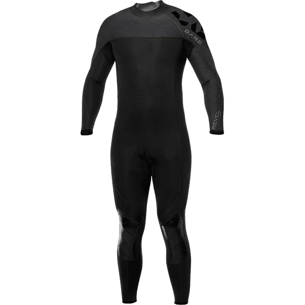 BARE 3/2MM REVEL WETSUIT FULL MENS - GREY SIZE XL