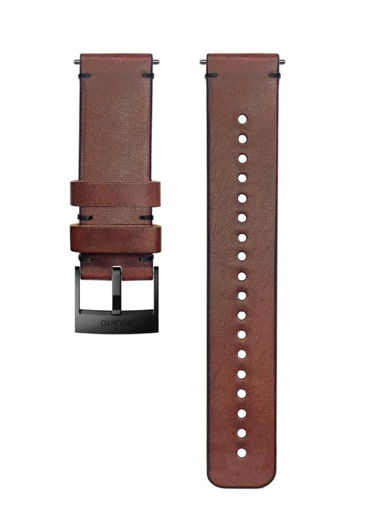 SUUNTO 24MM URBAN 2 LEATHER STRAP, BROWN, BLACK, M