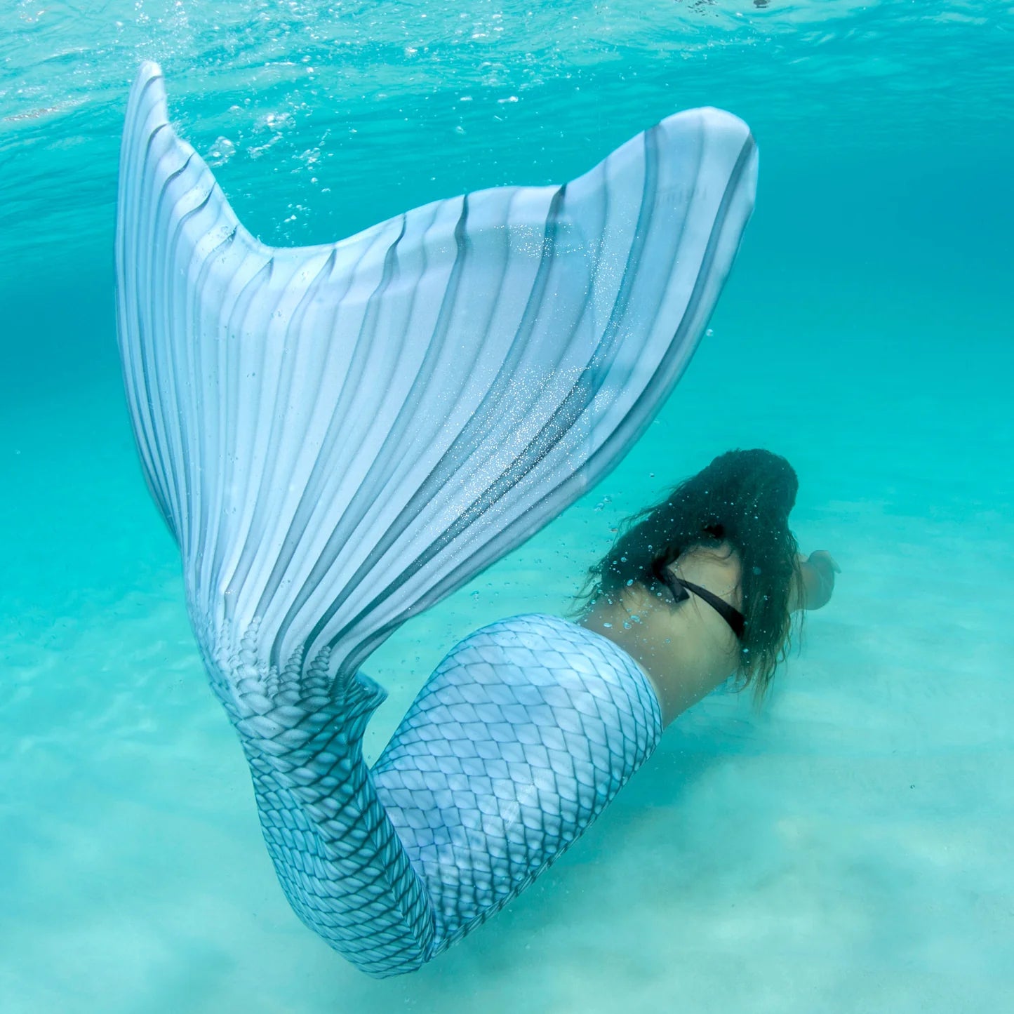 Finfun Silver Lighting Mermaid Tail  Size S
