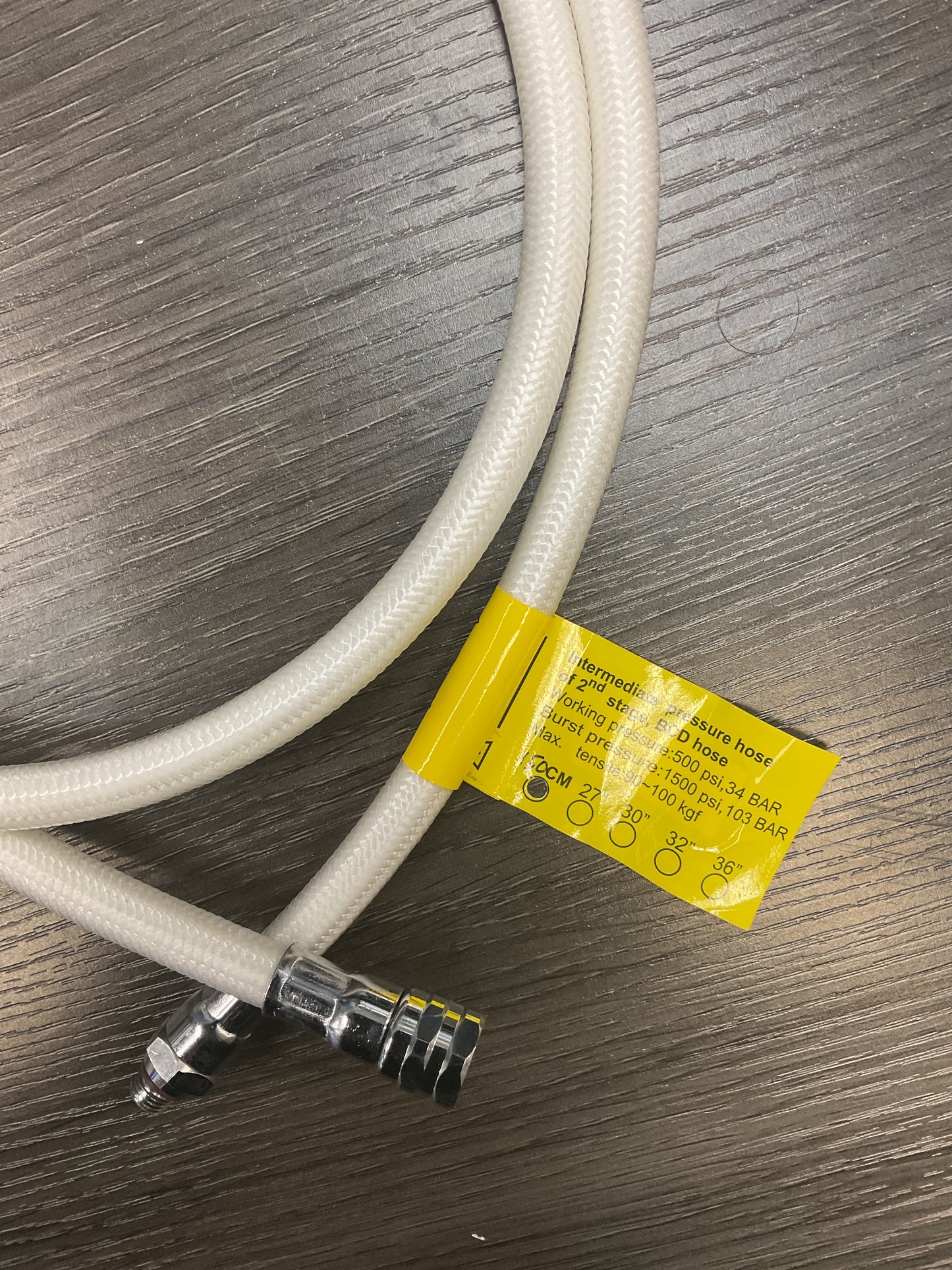 PSI LOW PRESSURE FLEX REGULATOR HOSE 150CM WHITE