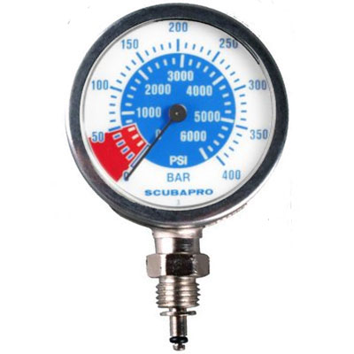 SCUBAPRO DUAL METAL PRESSURE GAUGE