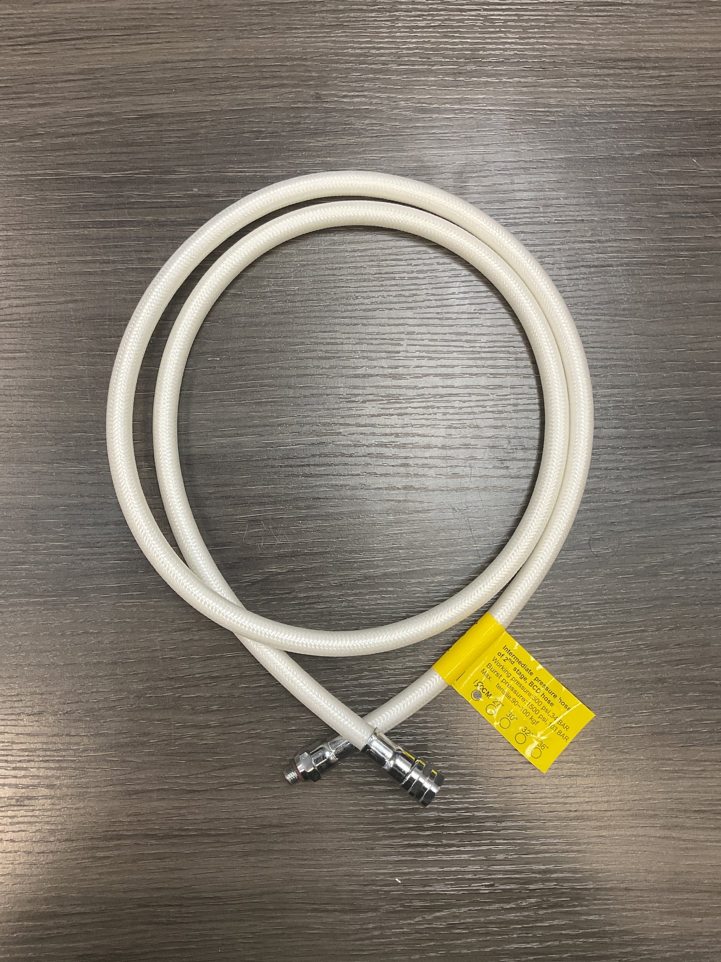 PSI LOW PRESSURE FLEX REGULATOR HOSE 150CM WHITE