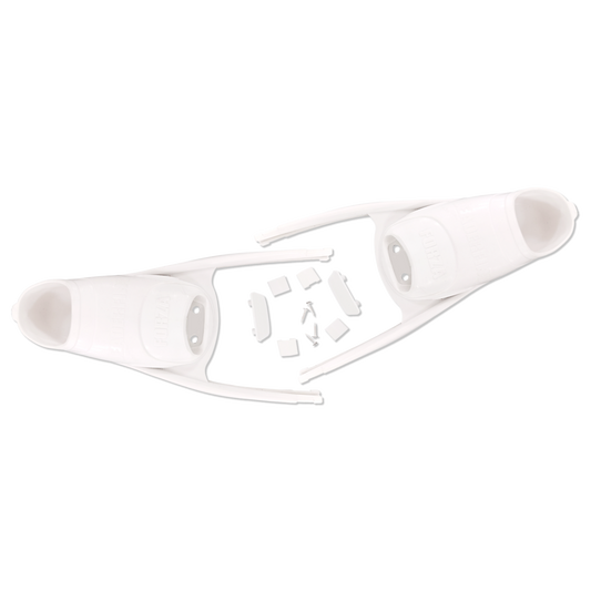 LEADER FINS FORZA FOOT POCKETS WITH ASSEMBLY SET - WHITE - SIZE 45-46