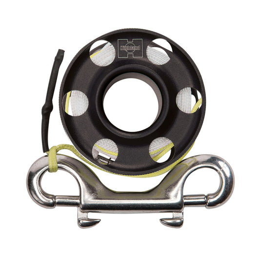 HIGHLAND ALUMINUM MINI SPOOL WITH DYNEEMA®, BLACK