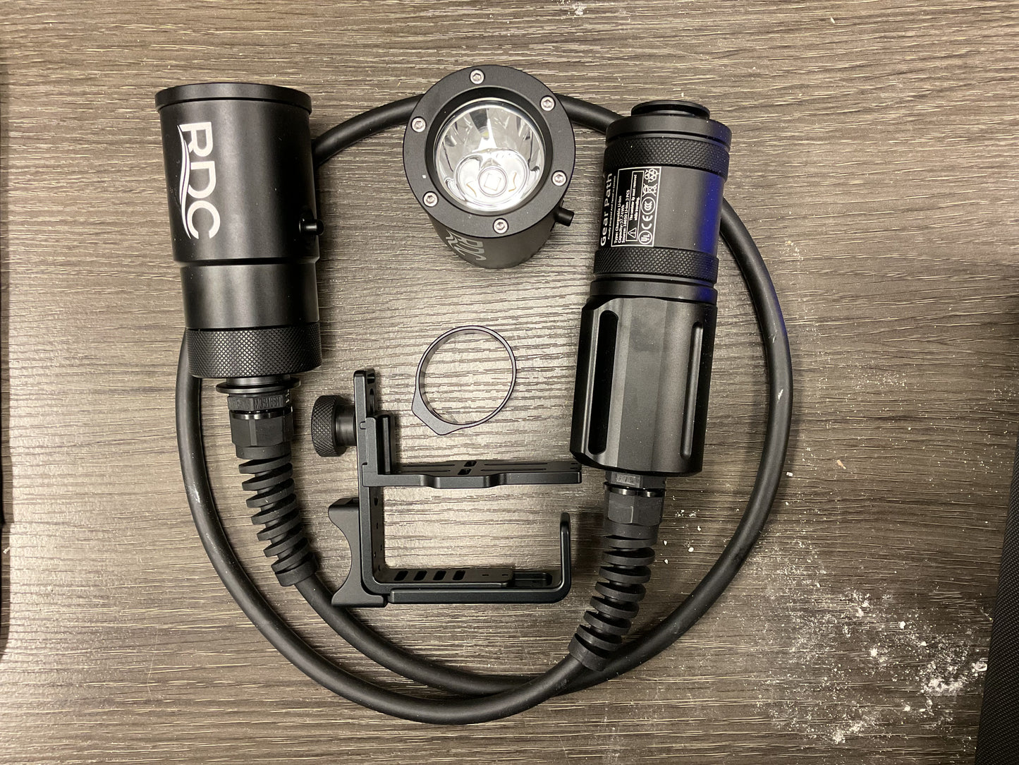 RDC GEAR PATH MODULAR 2000 DIVE LIGHT SYSTEM – 2000 LUMENS - CONVERTIBLE CANISTER & HANDHELD - SIDEMOUNT DESIGN