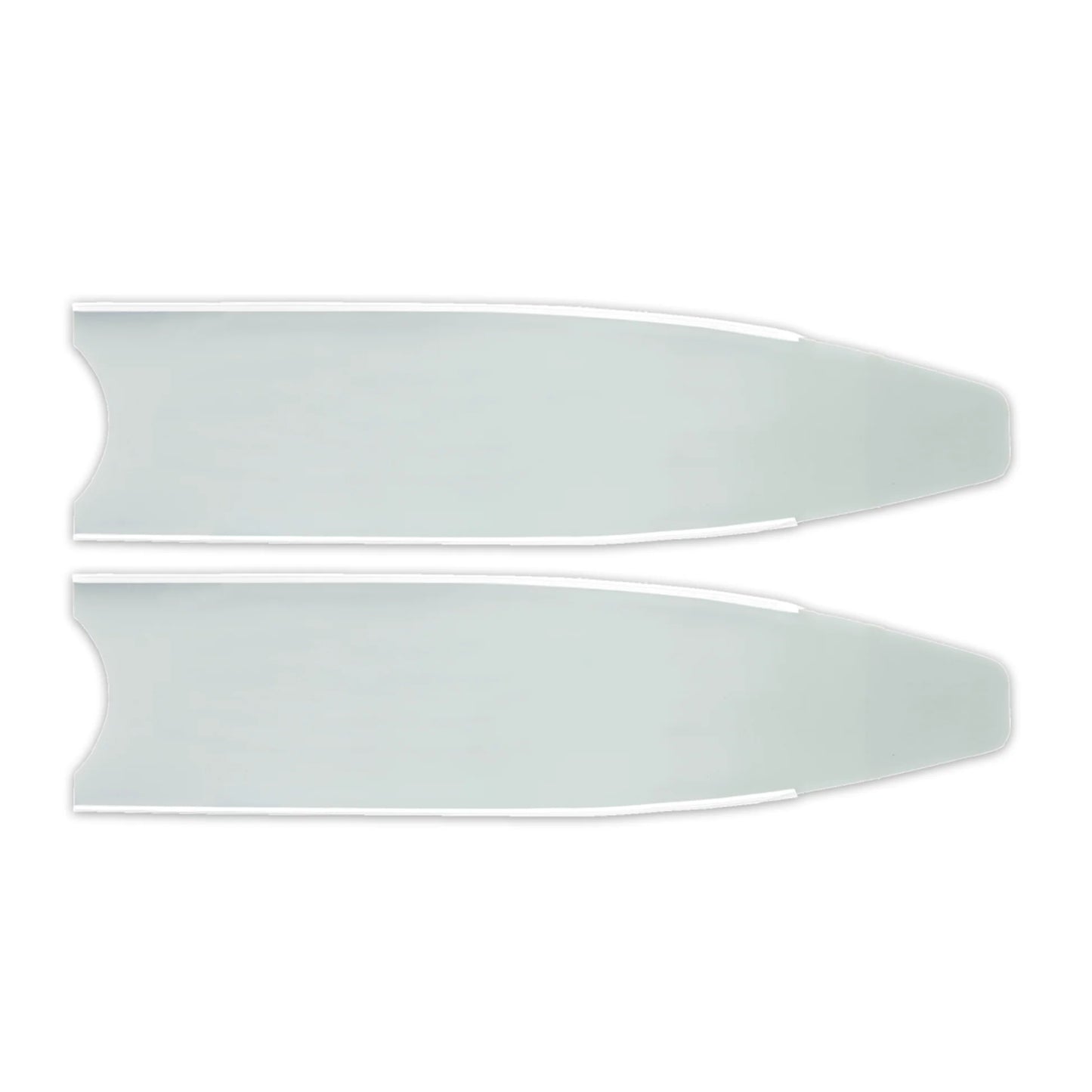 Leader Fins Ice Blade Only Wihte Water Rail Without Logo, In Pairs