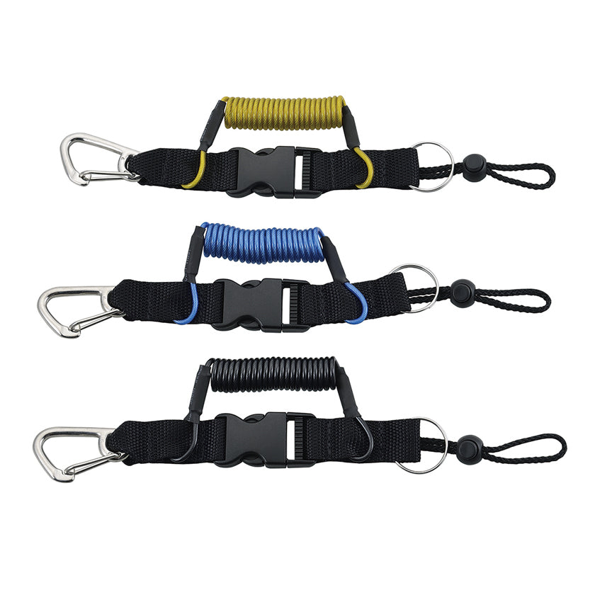Problue Snap Shock Line Coil Lanyard 1.3m Blue