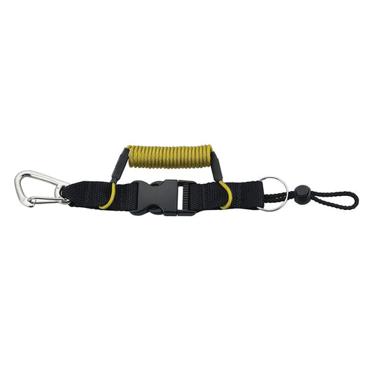 Problue Snap Shock Line Coil Lanyard 1.3m Yellow