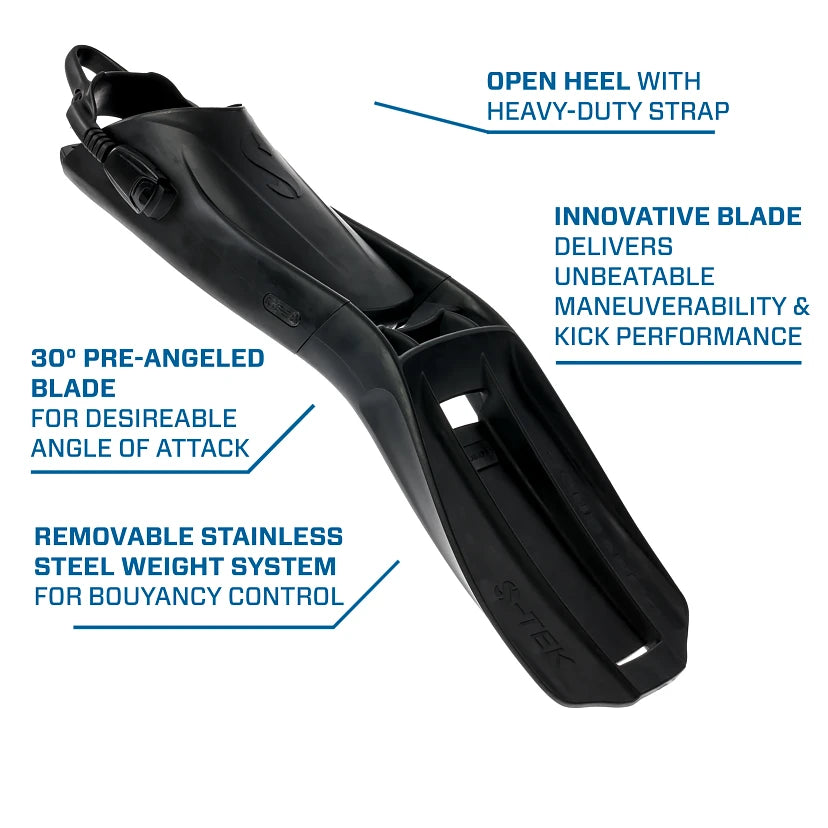 Scubapro S-Tek Fin Black Size M
