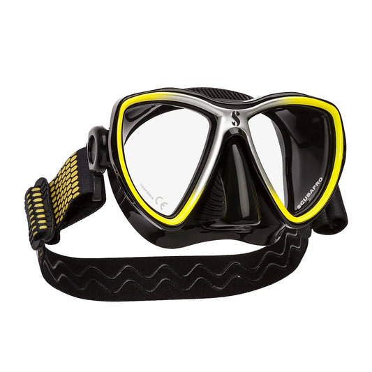 SCUBAPRO SYNERGY MINI MASK YELLOW/SILVER - BLACK SKIRT