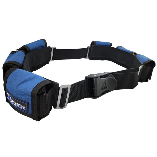 XS SCUBA 6 POCKET WEIGHT BELT, BLACK