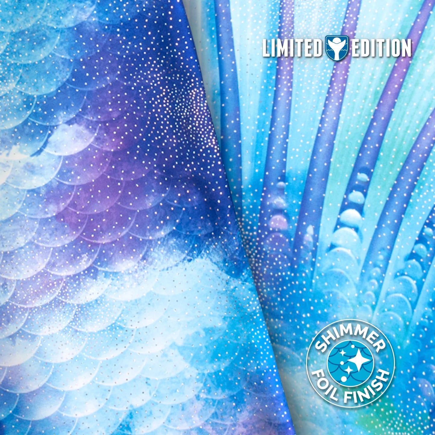 Finfun Watercolor Waves Mermaid Tail Size M