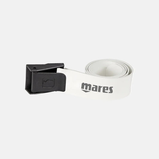 Mares Belt Elastic W/Nylon Buckle White