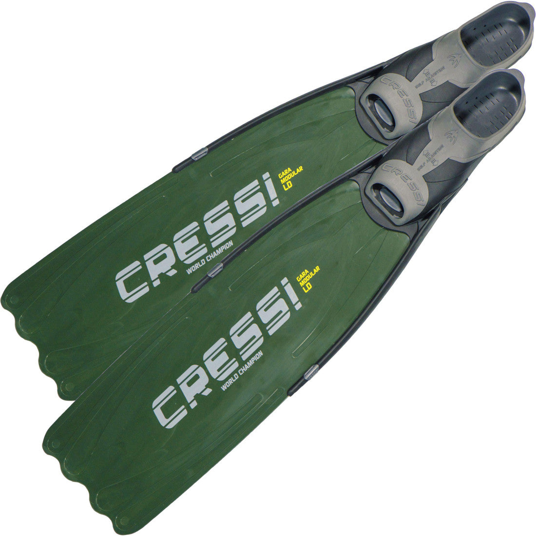 CRESSI GARA MODULAR IMPULSE LD FREE DIVING FINS GREEN 10-11