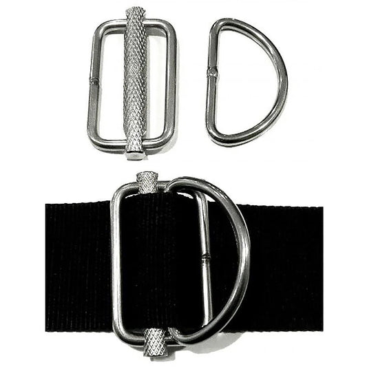 Xdeep Sliding Metal D-Ring For Sidemount Harness, In Pairs